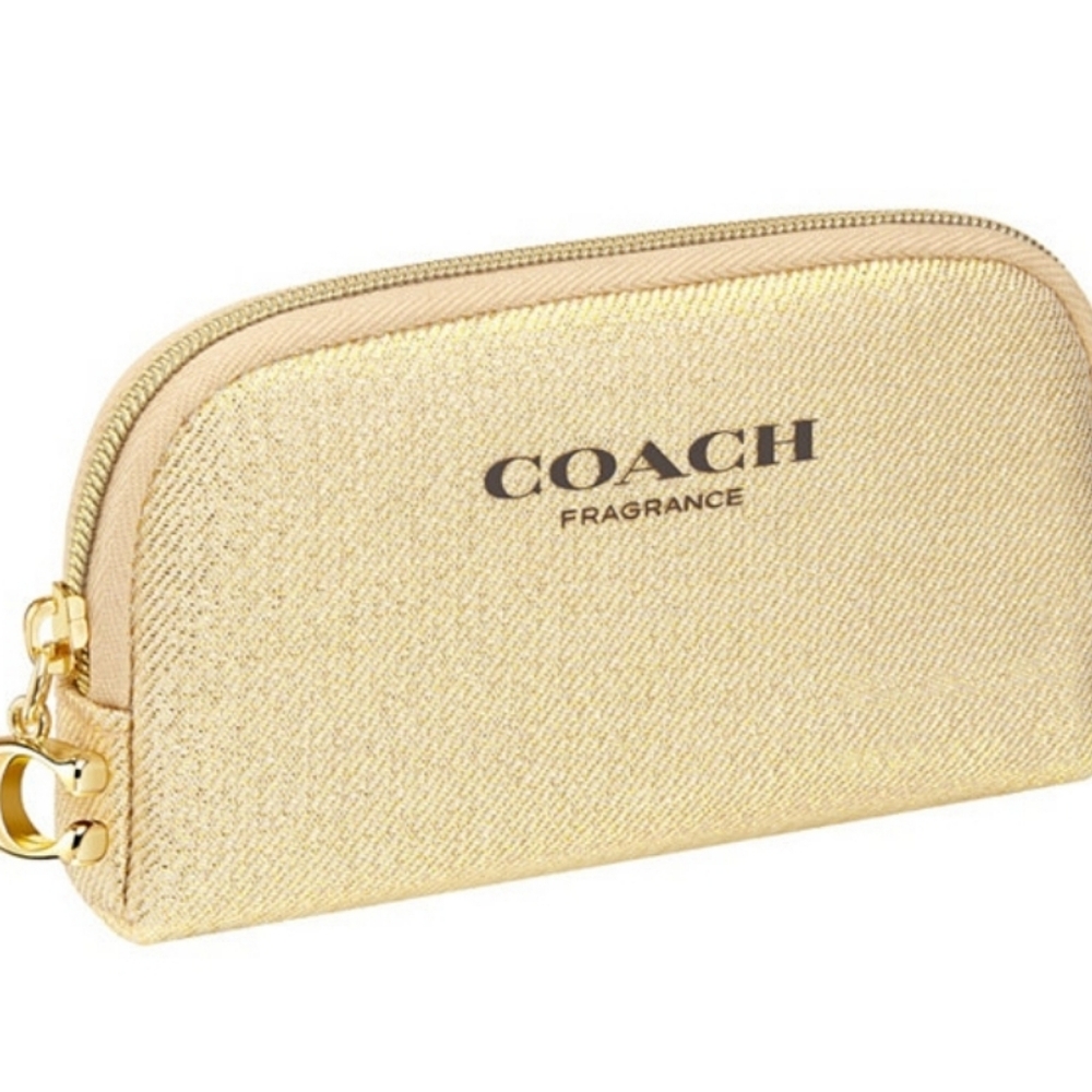 Coach Gold Cosmetic Pouch/ Coin Pouch